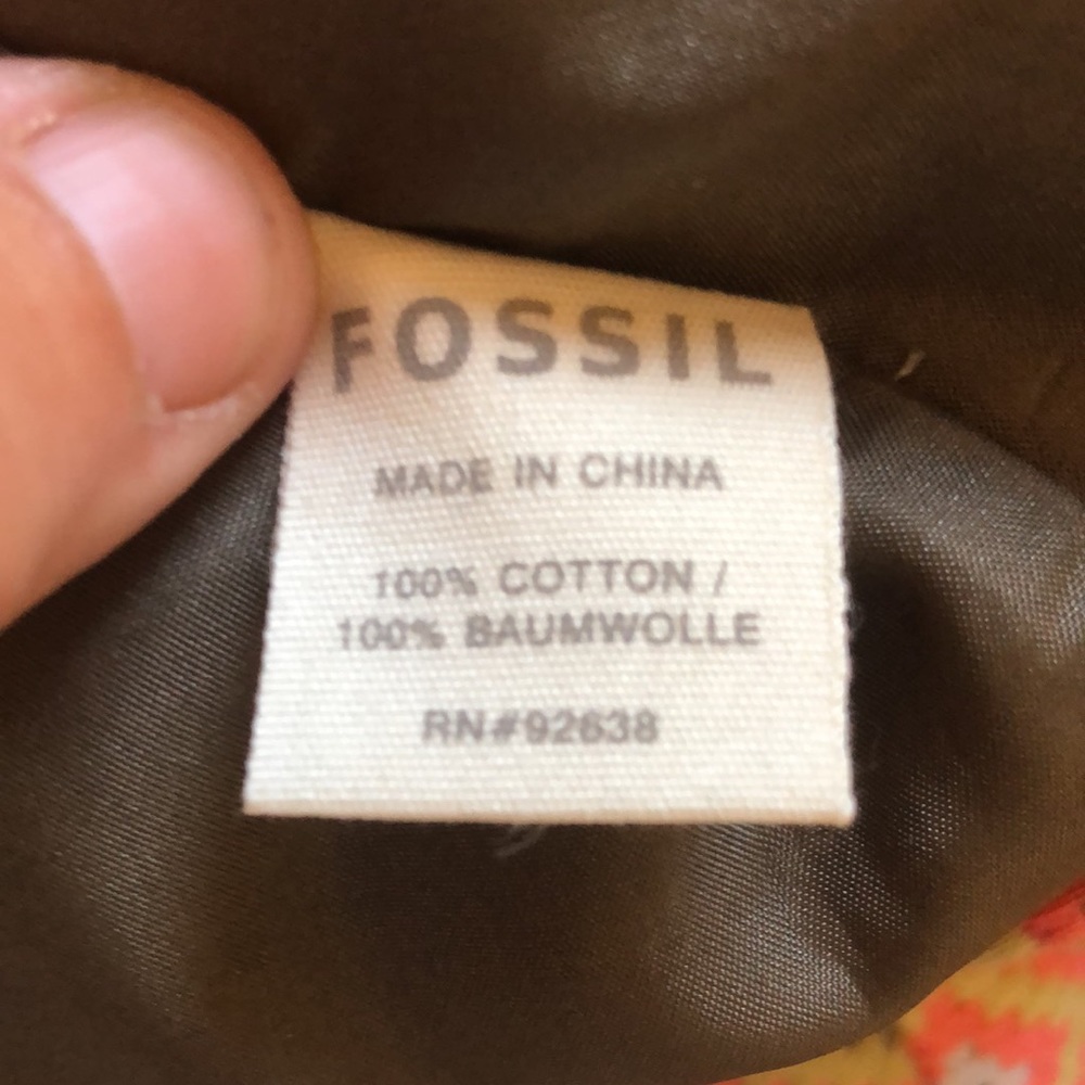 FOSSIL Embroidered Patterned Lined Skirt Small - Picture 6 of 6